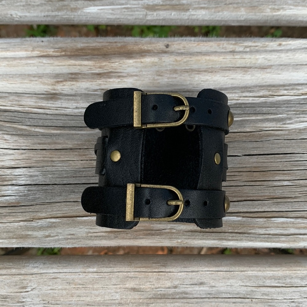 *SALE* Leather Rocker Bracelet - Picture 2 of 5